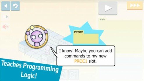 Lightbot App. Imagen: https://itunes.apple.com/us/app/lightbot-jr-4+-coding-puzzles